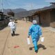 Health workers travel the district of Buenos Aires, Morropon Province, in Piura, north of Peru, to vaccinate people with the AstraZeneca/Oxford vaccine on October 18, 2021.